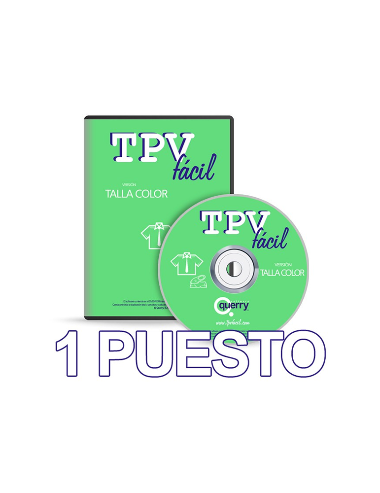 TPVFÁCIL Talla Color, 1 puesto