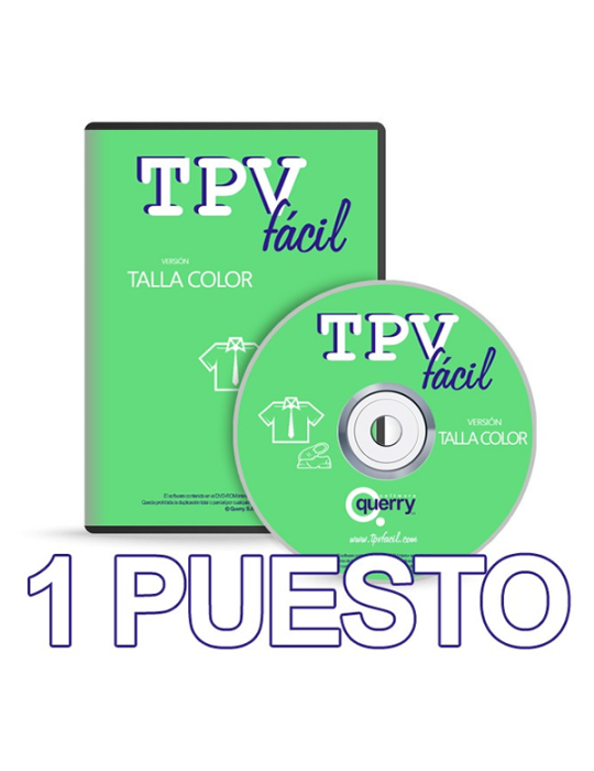 TPVFÁCIL Talla Color, 1 puesto