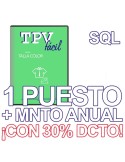 TPVFÁCIL Talla Color + MNTO, 5 puestos